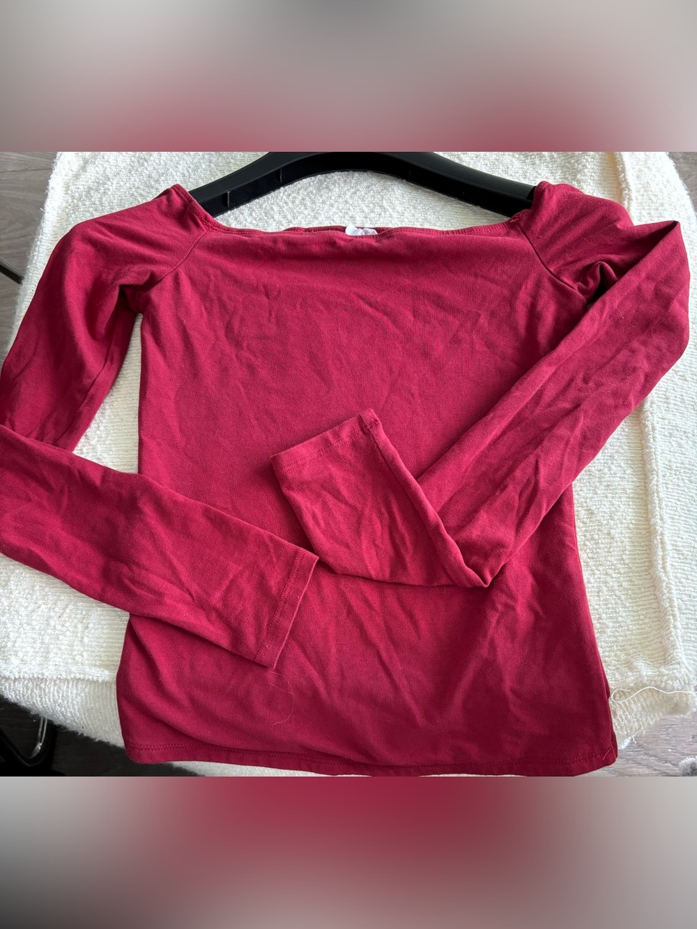 Garage Kids Long Sleeve Boatneck Top - Raspberry